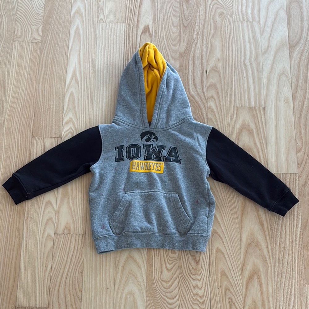 Colosseum Gray and Black Hoodie Iowa Design
